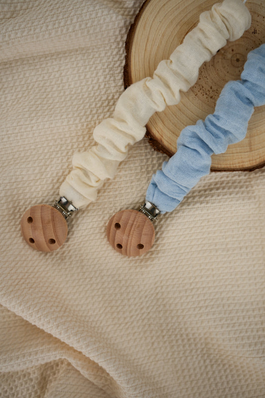 Prendedor chupeta franzido