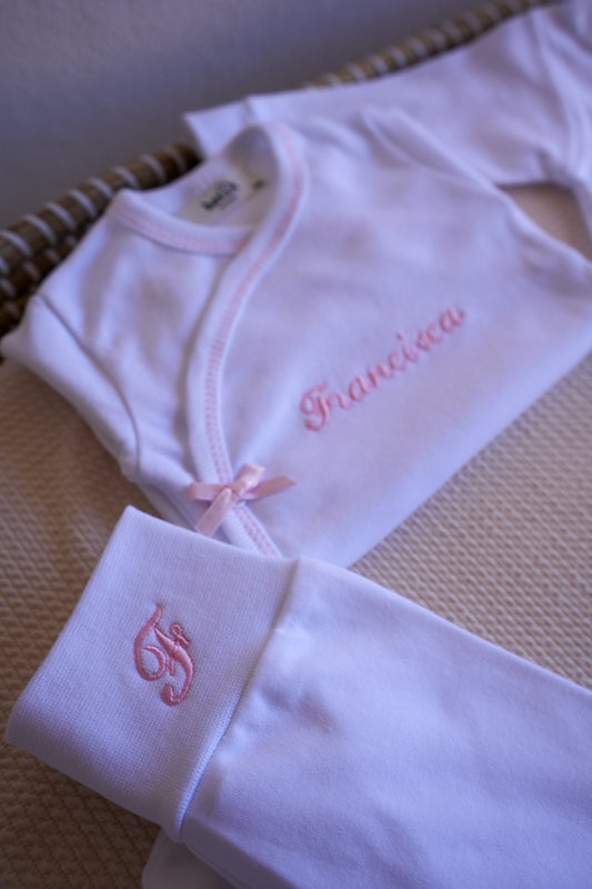 Conjunto interior body e calça com laço