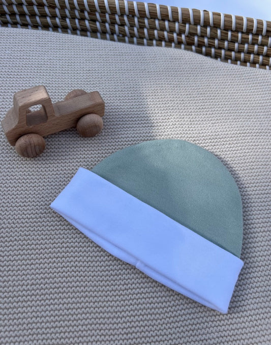 Gorro de algodão c/ faixa branca