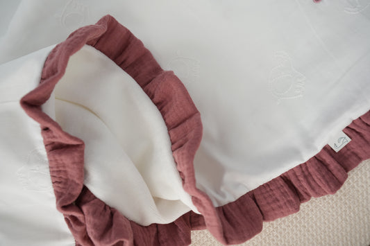 Manta musselina elefantes com folho