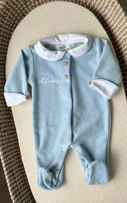 Babygrow veludo com gola