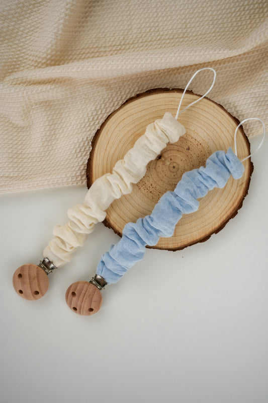 Prendedor chupeta franzido