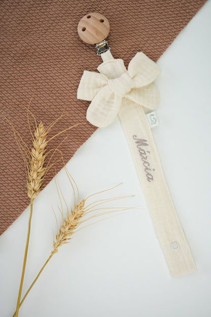 Prendedor chupeta com laço