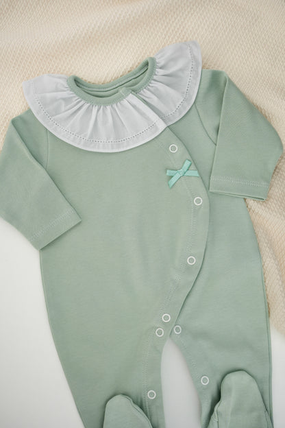 Babygrow algodão com laço