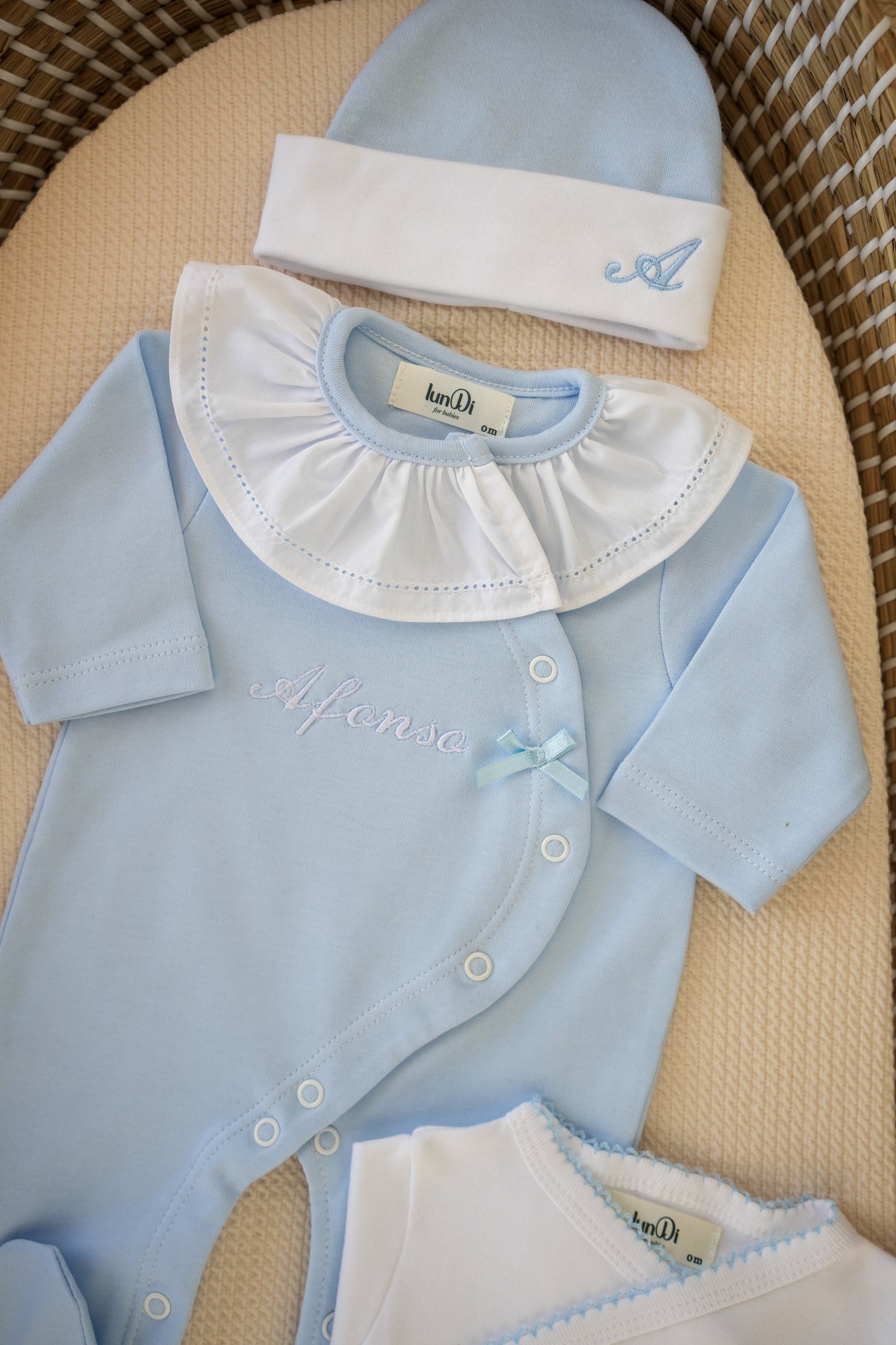 Babygrow algodão com laço