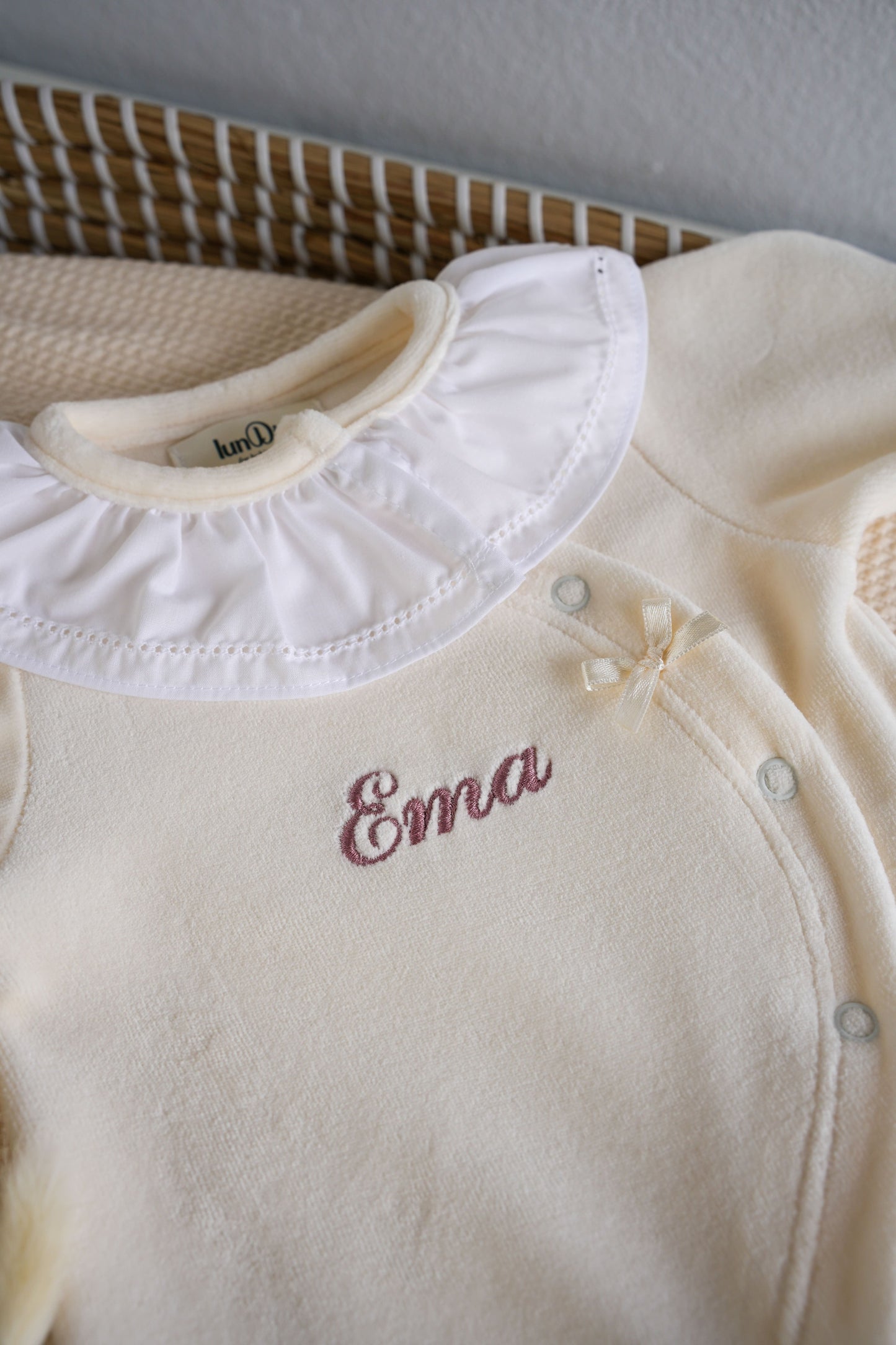 Babygrow Veludo Com Laço