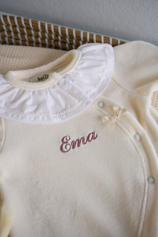 Babygrow Veludo Com Laço