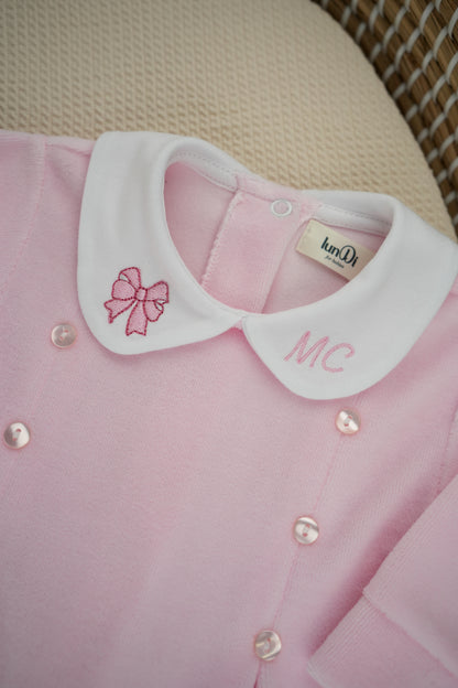 Babygrow Personalizado com Gola Bordada Laço
