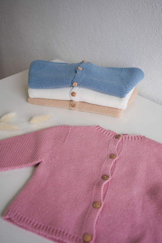 Casaco De Malha com botões de madeira