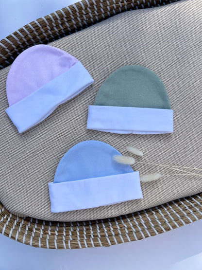 Gorro de algodão c/ faixa branca