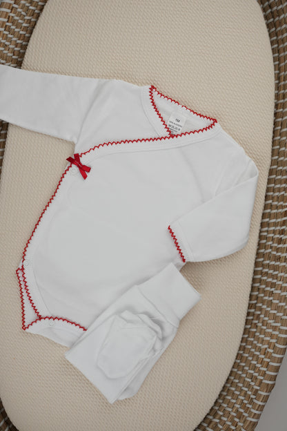Conjunto interior body e calça com laço