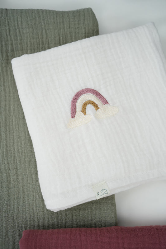 Fralda musselina arco-íris