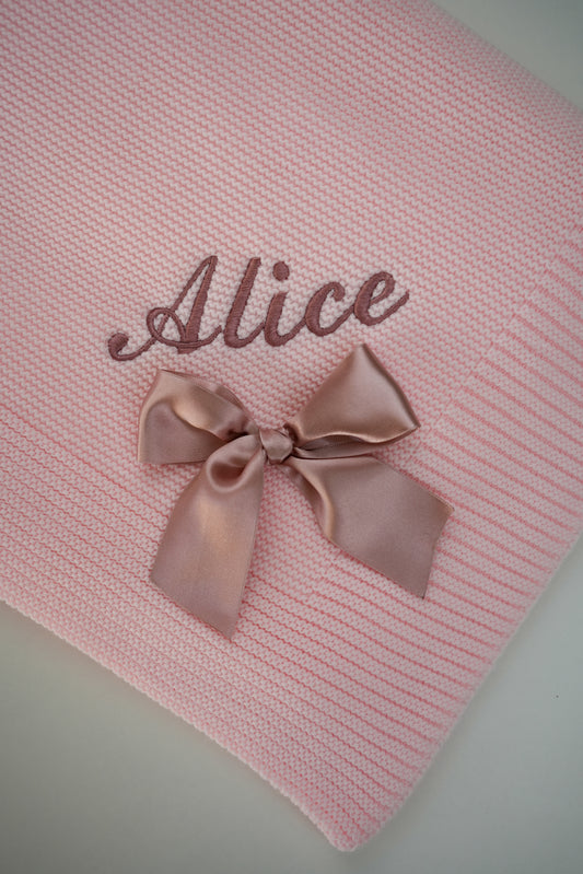 Manta com laço personalizada